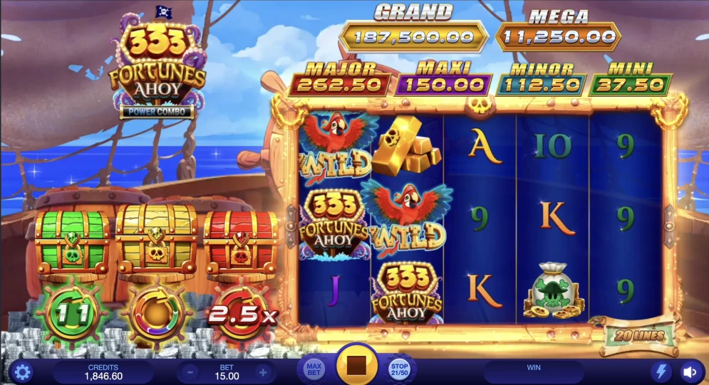 333 Fortunes Ahoy Power Combo Slot